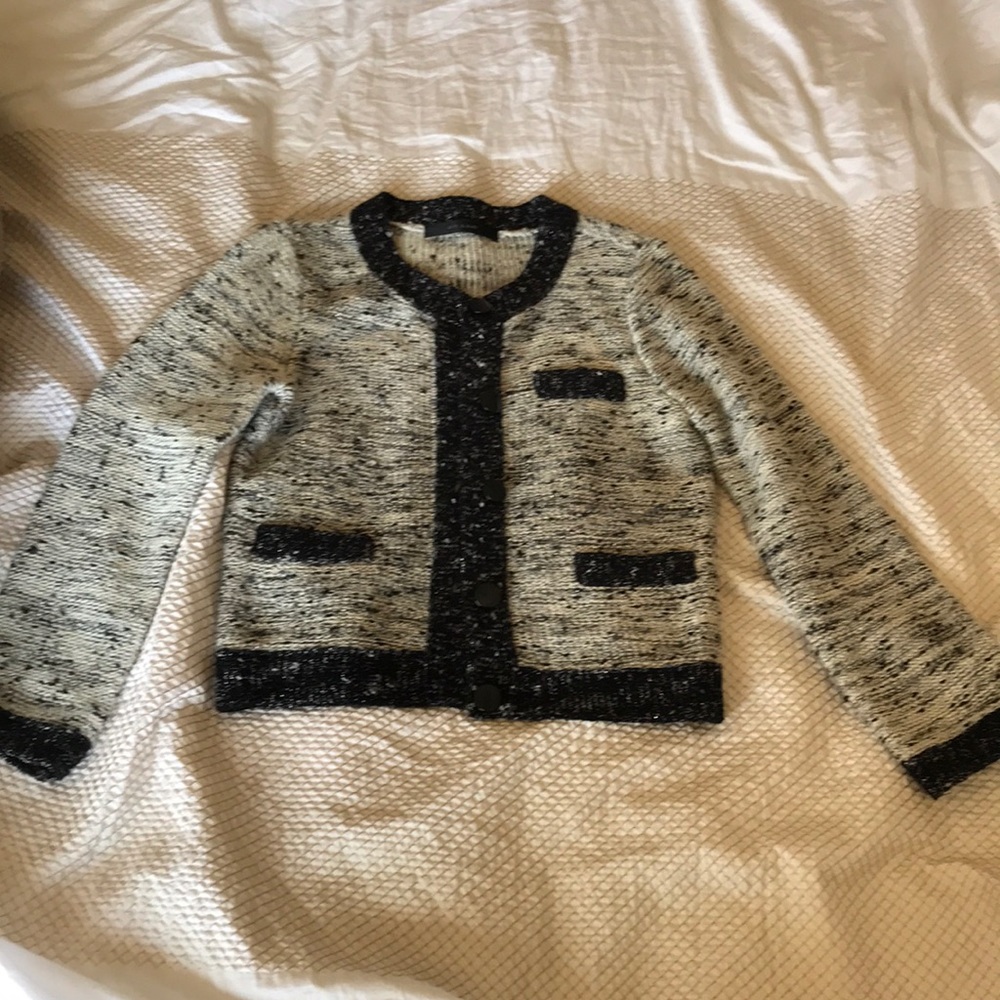 Tweed Cardigan Jacket Cropped S